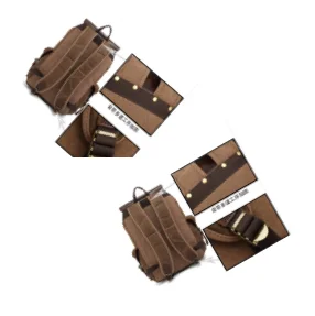 Casual Oil Wax Canvas Backpacks Vintage Waterproof Large Capacity Travel Bag Women Mochila Leather Laptop Drawstring Rucksack