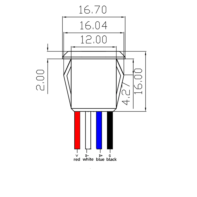 5PCS USB Type-C Waterproof USB Connector Direct compression female base Female Socket Charging Interface With Welding Wire