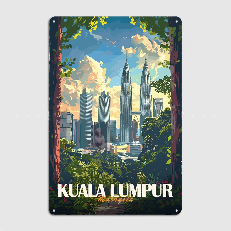 Kuala Lumpur Skyline Poster Me - Home Decor Kuala Lumpur ulasan dan harga