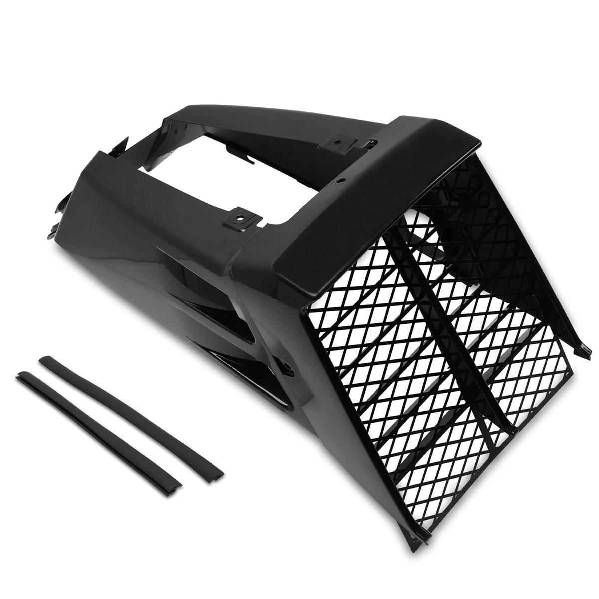 Plastic Gas Tank Side Cover with Radiator Grill for Yamaha Banshee 350 YFZ350 1987-2006 Black