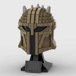 MOC Lando Guard Helmet Building Block Movie Statue Bust Character Knight Warrior Helmets Brick Toy Gift