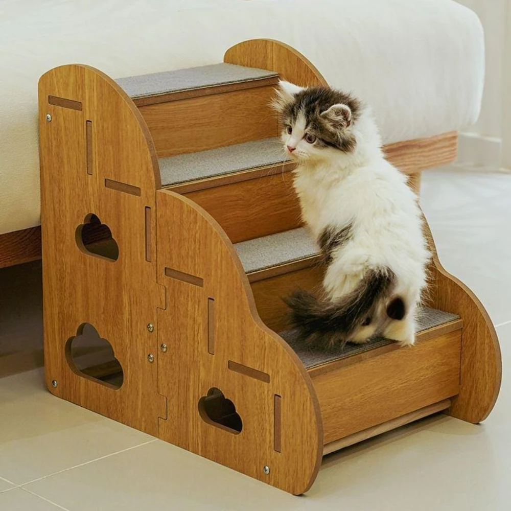 3 Levels Ladder Dogs Pets Splice Cloud Puppys Stairs Beside Sofa Bed Ramp Non-slip Dogs Protecting Pets Joint Safety Stairs Gift