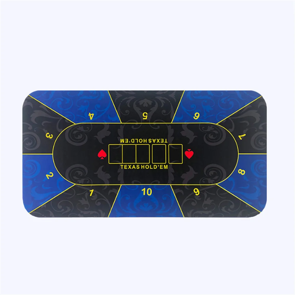 

Thicken Texas Hold 'em Poker Mat Multiplayer Rubber Casino Game Table Mat Large-sized Poker Mat for Gatherings Accessories