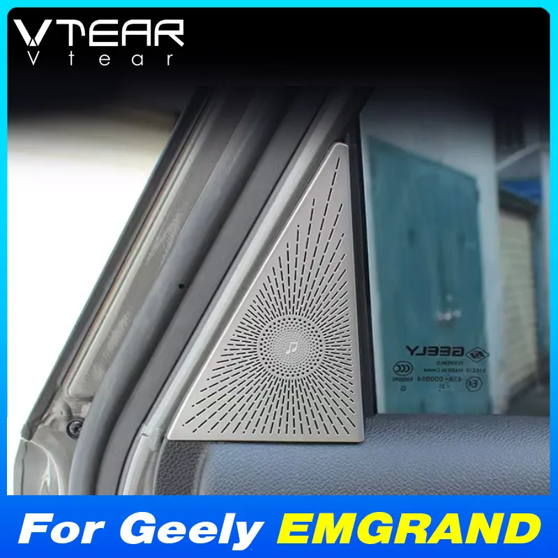 

Vtear Car Inner Speaker Cover Trim Decoration Interior Door Loudspeaker Frame Accessories Dustproof Parts For Geely EMGRAND 2024