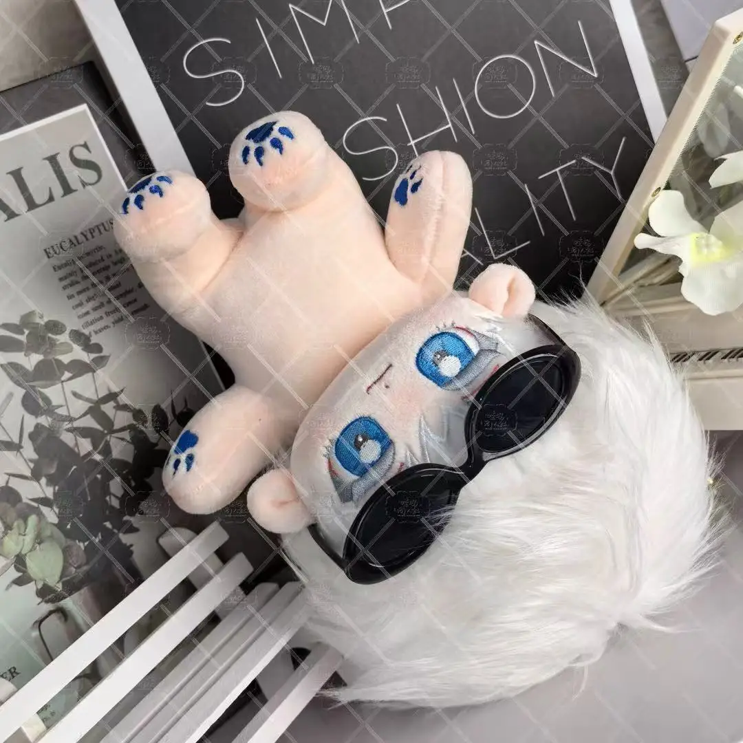Satoru Gojo 20cm Dress Up Plushes Anime Jujutsu Kaisen Puppet Children's Adults Cute Stuffed Plush Doll Kids Birthday Gift Toys