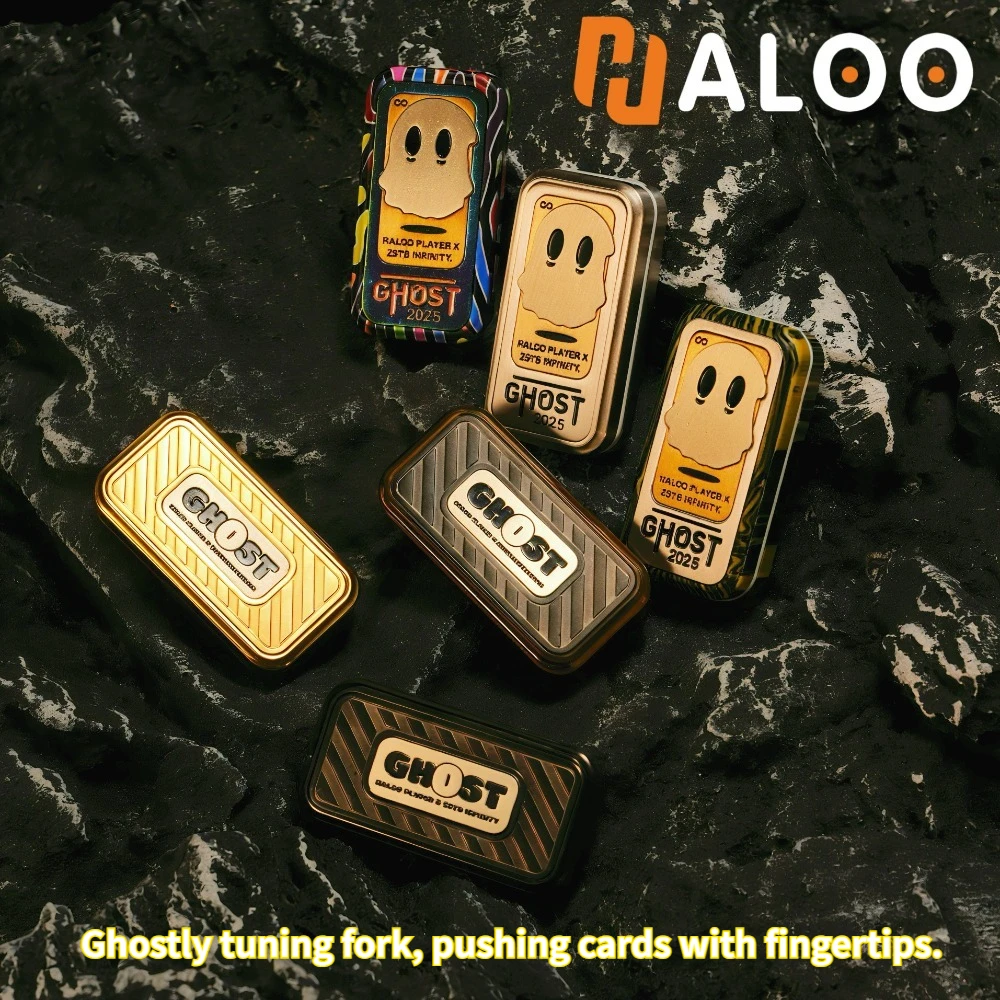 HALOOPLAYER EDC Ghost Ding-Ding Dense Ratchet Direct Push Fingertip Card Pushing High-Tech Stress Relief Toy