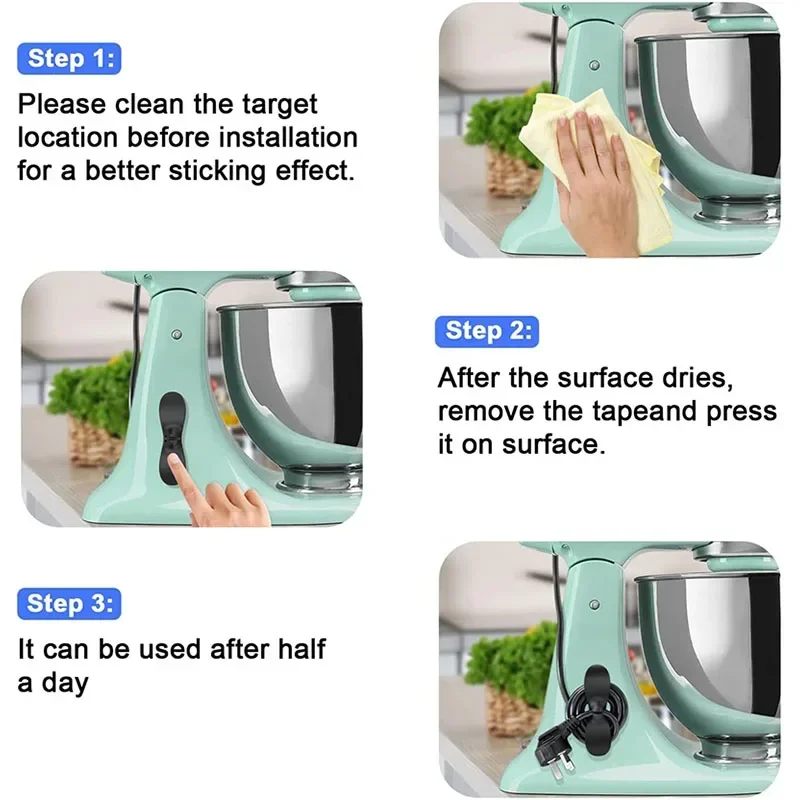 USB Easy Installation Cord Winder Cable Management Clip Kitchen Organizer Tools for Air Fryer Coffee Machine Wire Cable Winde