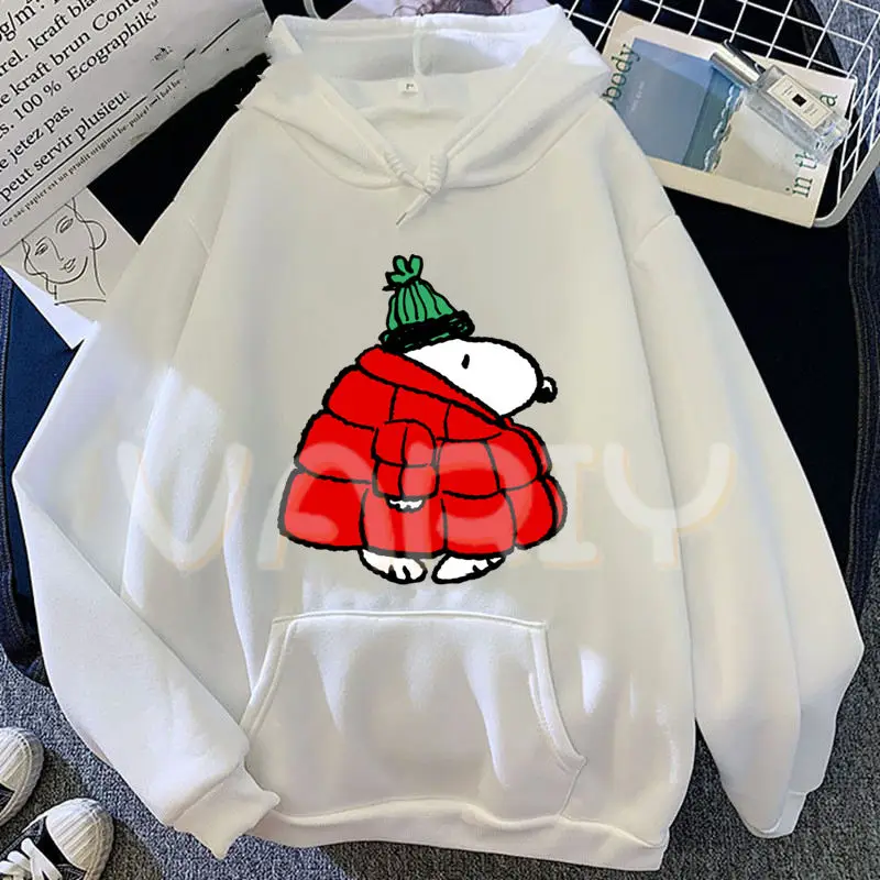 

Harajuku Women's Hoodie Cute Snoopy Hoodies Printing Long Sleeve Casual Merry Christmas Sweatshirt Streetwear Y2k Clothes Unisex