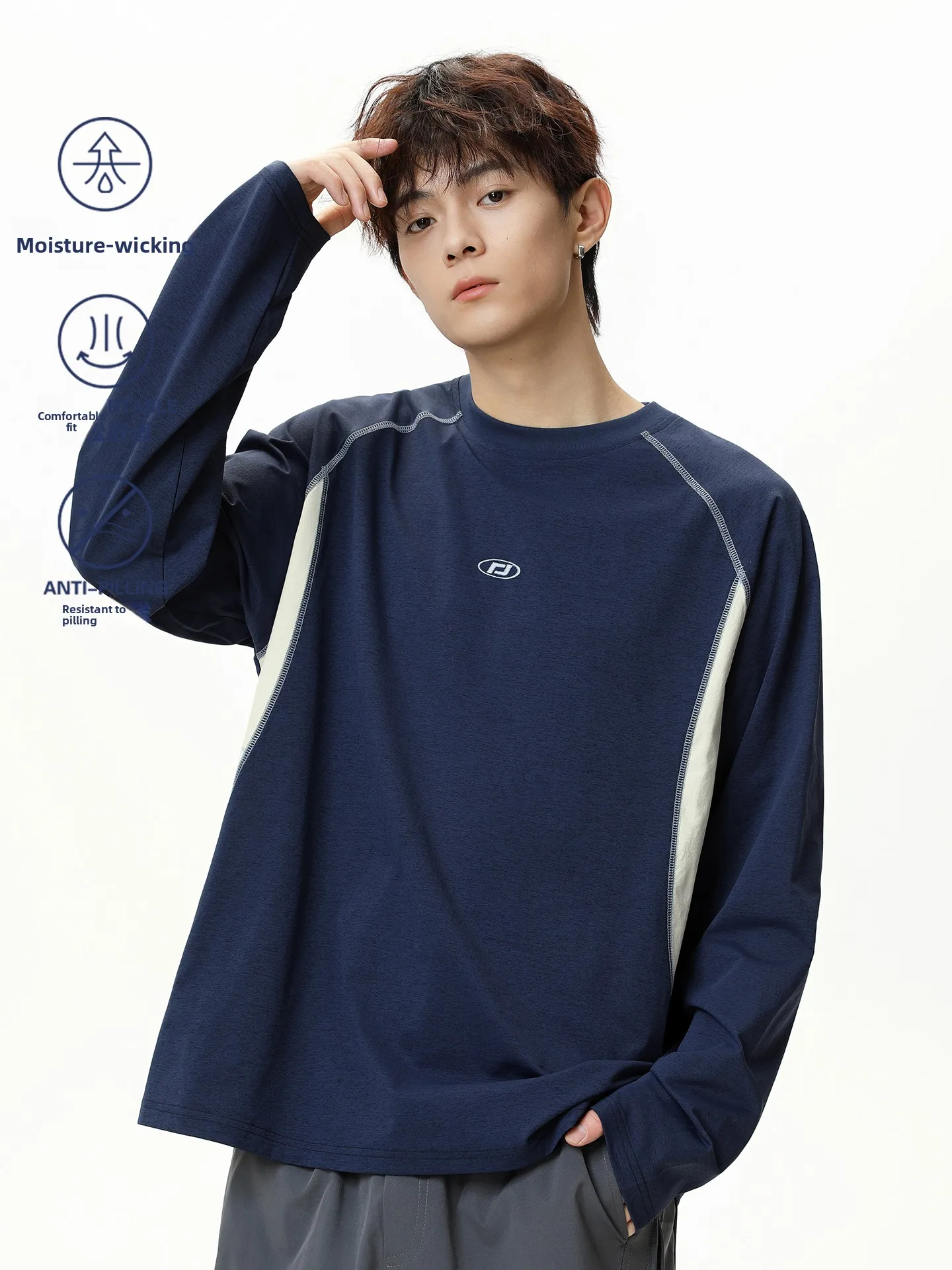 Quick Dry Long Sleeve T-Shirt for Men And Women Outdoor Sports Running Fitness Riding Sweat Absorbent And Moisture Wicking Ba...
