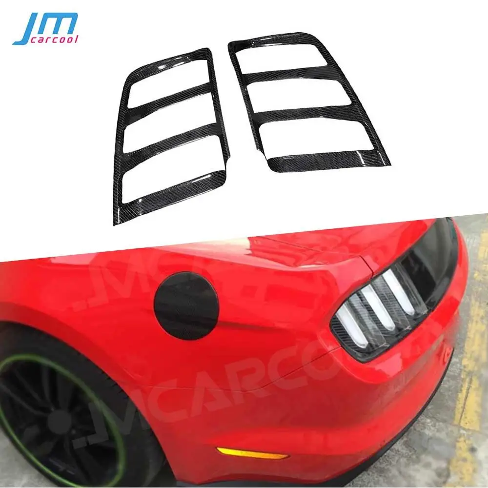 

Carbon Fiber Tail Light Trim Rear Lamp Frame Cover For Ford Mustang 2014-2021 Car Taillight Case Decoration Accessories