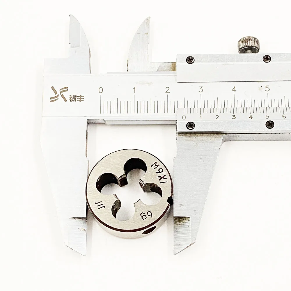 Metric Screw Hand Tap and Die set M9 M9X1 M9*1 MM Machine Fine thread cutting round dies plug taps M9X1 Straight Flute taps