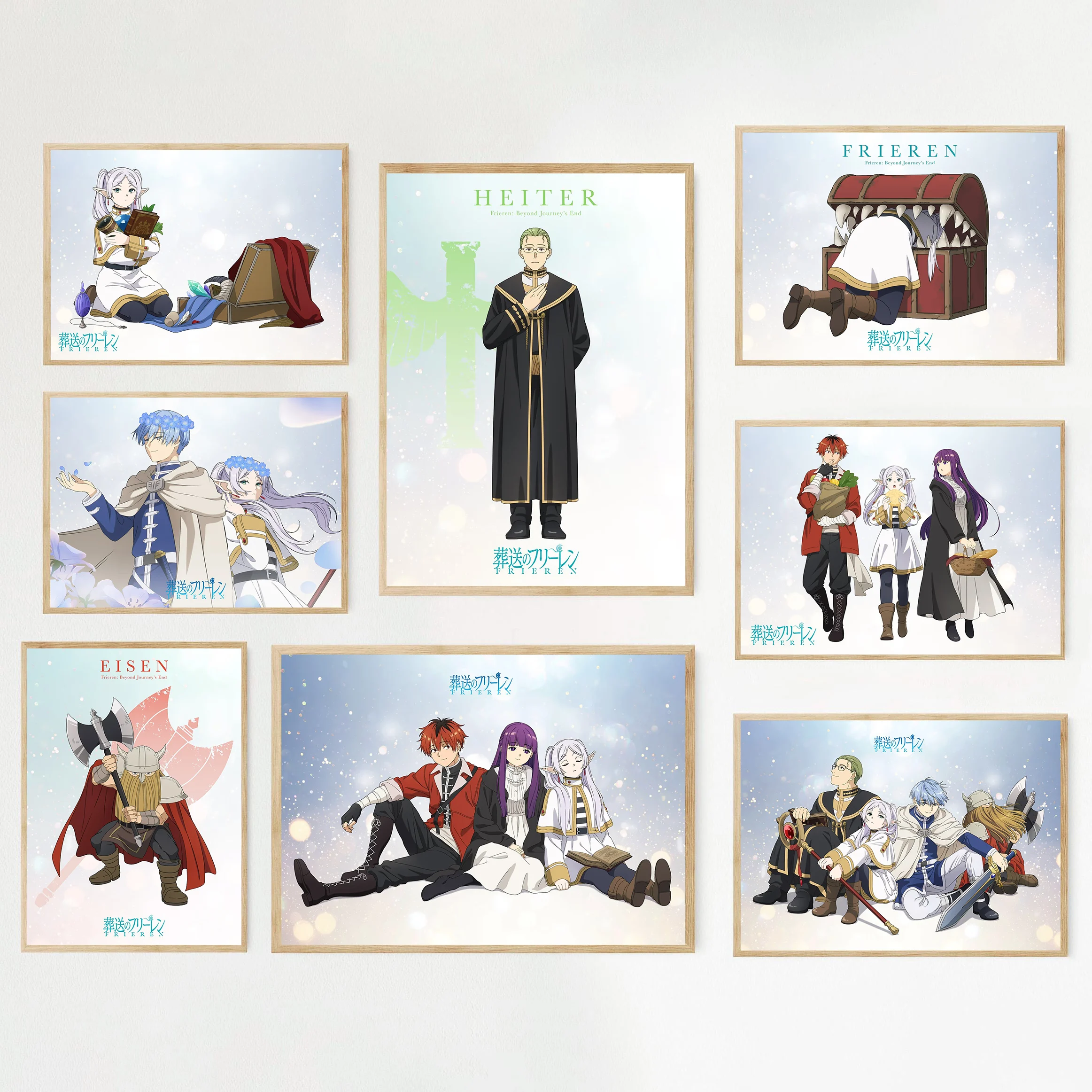 Japanese Popular Anime F-Frieren Poster Classic Magician Elves Prints Canvas Painting Frieren Wall Pictures Home Room Decoration