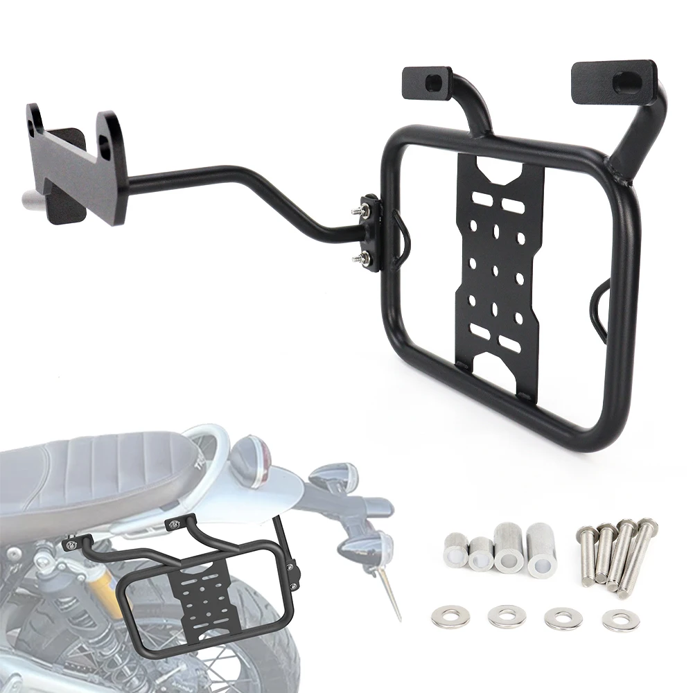 

For TRIUMPH Scrambler 1200 X 2024-2025 1200XC/XE Motorcycle Side Luggage Rack Side Box Bag Pannier Trunk Saddlebag Support Rack