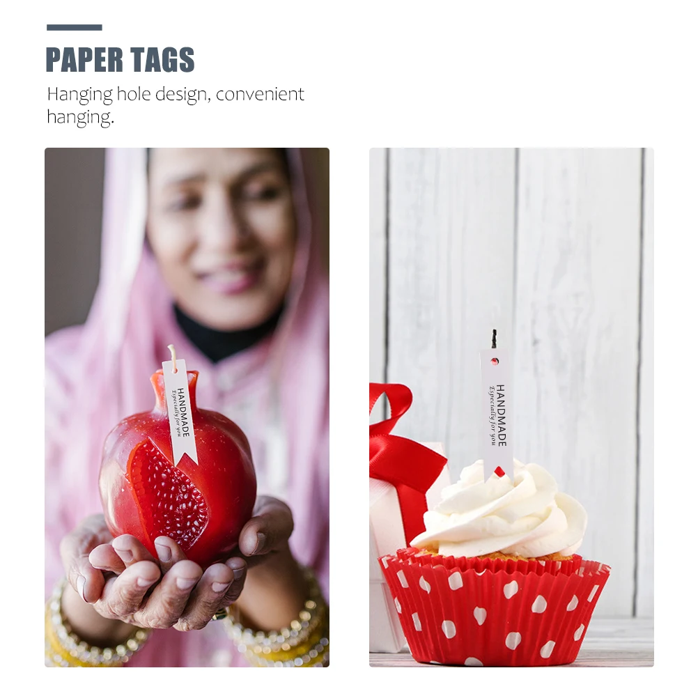 

50 pcs Handmade Hanging Premium Paper Gift For Diy Candles Baking Crafts Durable Light Foldable Cards Stocking Tags Paper