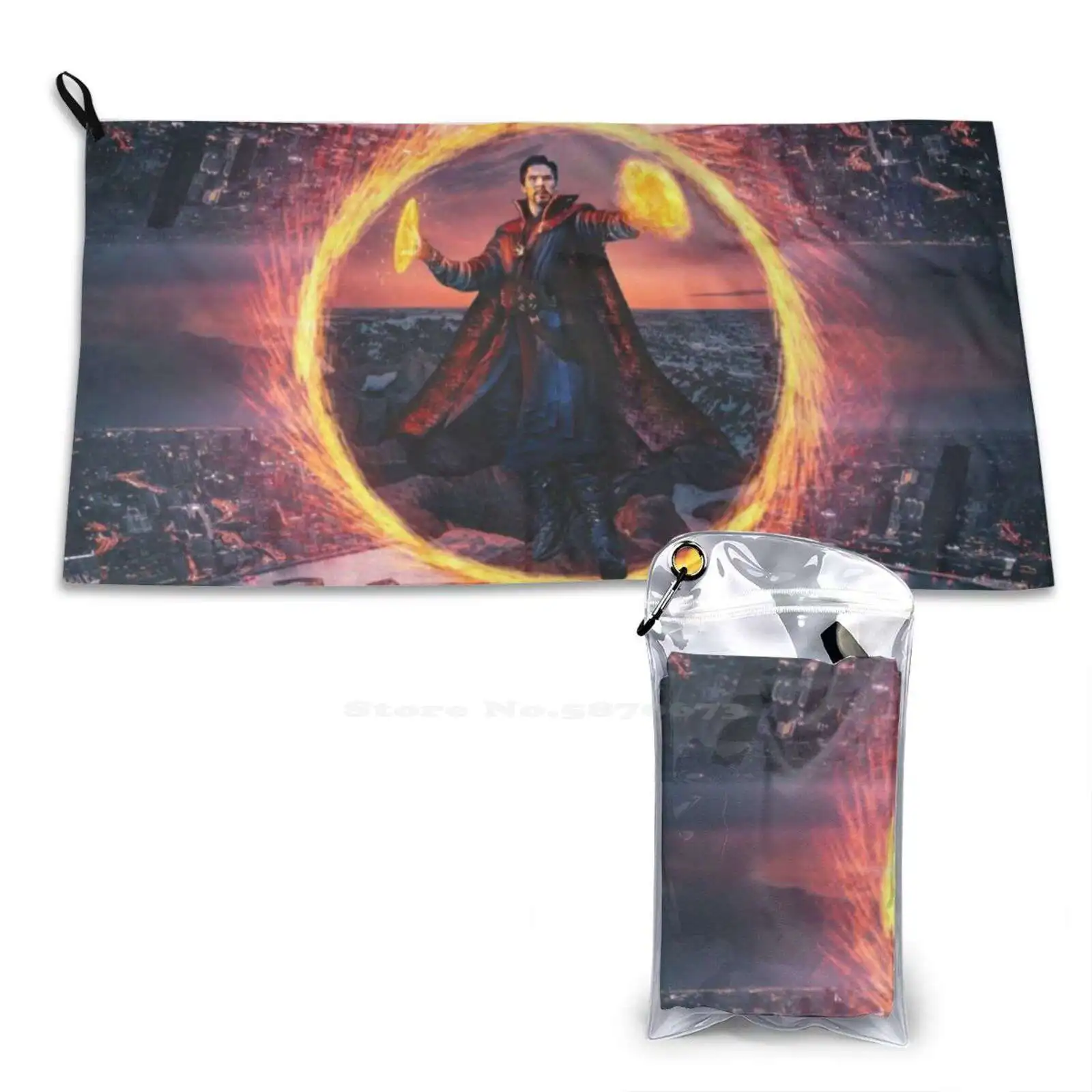 Doctor Strange 3D Print Bath Towel Strong Water Absorption Fanbros Art Heroes Doctor Strange Benedict Cumberbatch Superhero