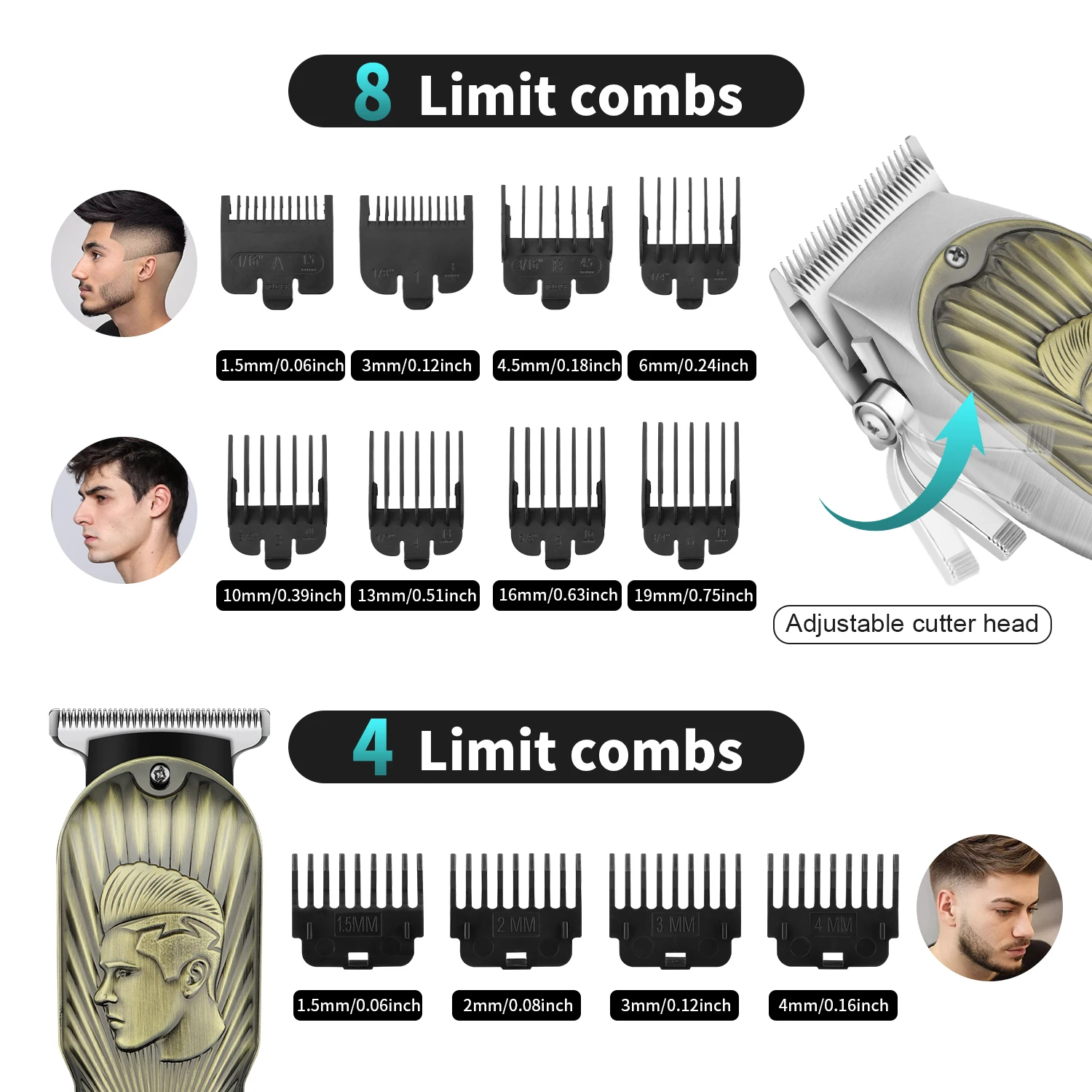 ハイエナ プロフェッショナル デジタルディスプレイ ヘアクリッパー メンズ ハイパワー バルドヘッド トリマー 散髪機 理髪店 グルーミングツール