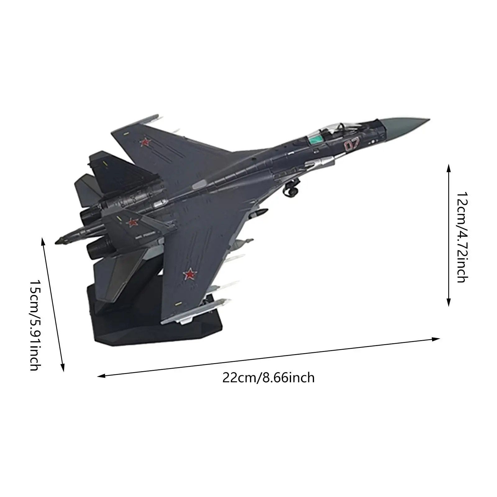 1/100 Airplane Model Aircraft Souvenir Desktop Decoration with Stand Fighter Jet