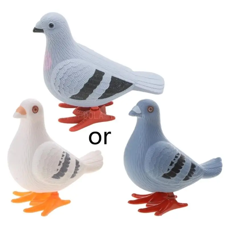 5Pcs 4.33x3.94in Fine Plastic Wind-up Toy for Pigeon Shaped Kids Holiday Birthday Gift Christmas Supplies