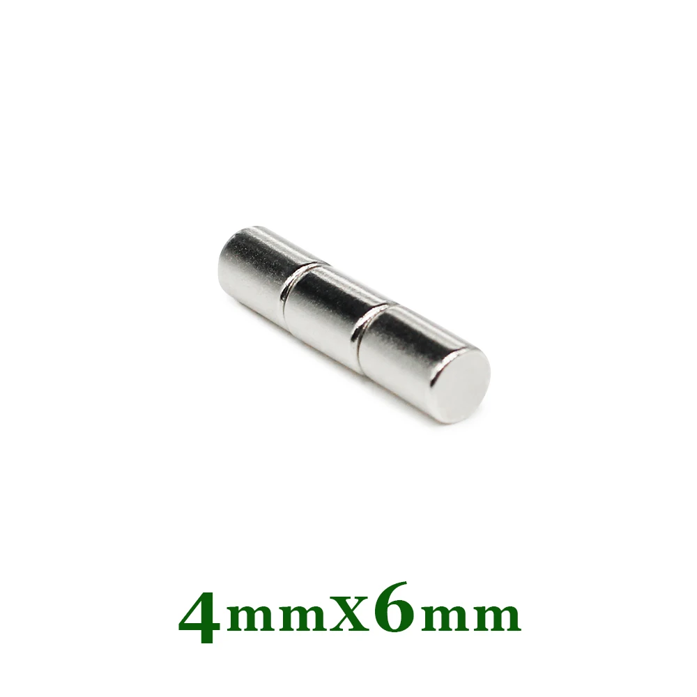 20/50/100/200/300/500PCS 4x6 Minor strong Search Magnet 4mm X 6mm Small Round Neodymium Magnets 4x6mm Permanent Magnet Disc 4*6