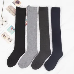 Winter Men's Knee Long Socks Harajuku Wool Keep Warm Longer Stocking Compression Terry Cycling Socks Cotton Thicken Sokken Gift