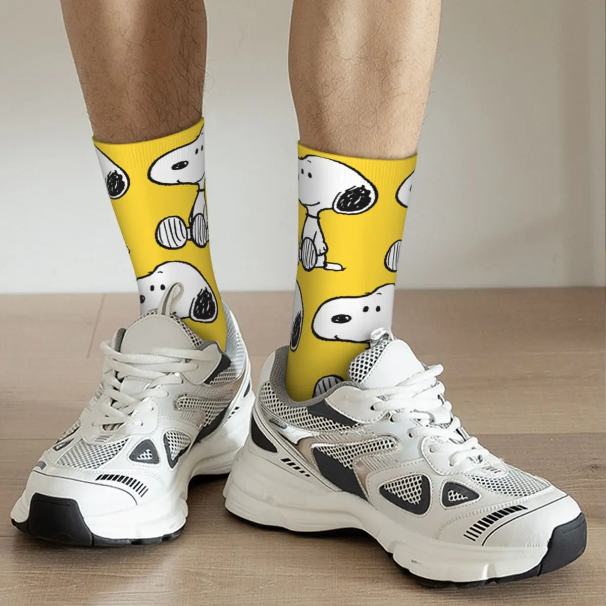 Snoopy Cartoon Peanuts Comic Merchandise Socks Cozy Cute Skateboard Middle Tube Socks Soft for Womens Small Gifts