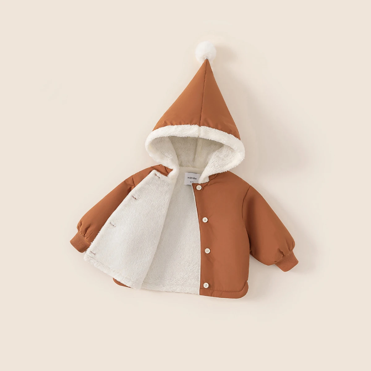 

Toddler Girls Parkas Hooded Windproof Thicken Warm Kids Baby Girl Outerwear Coat New Winter Versatile Infant Girls Orange Jacket