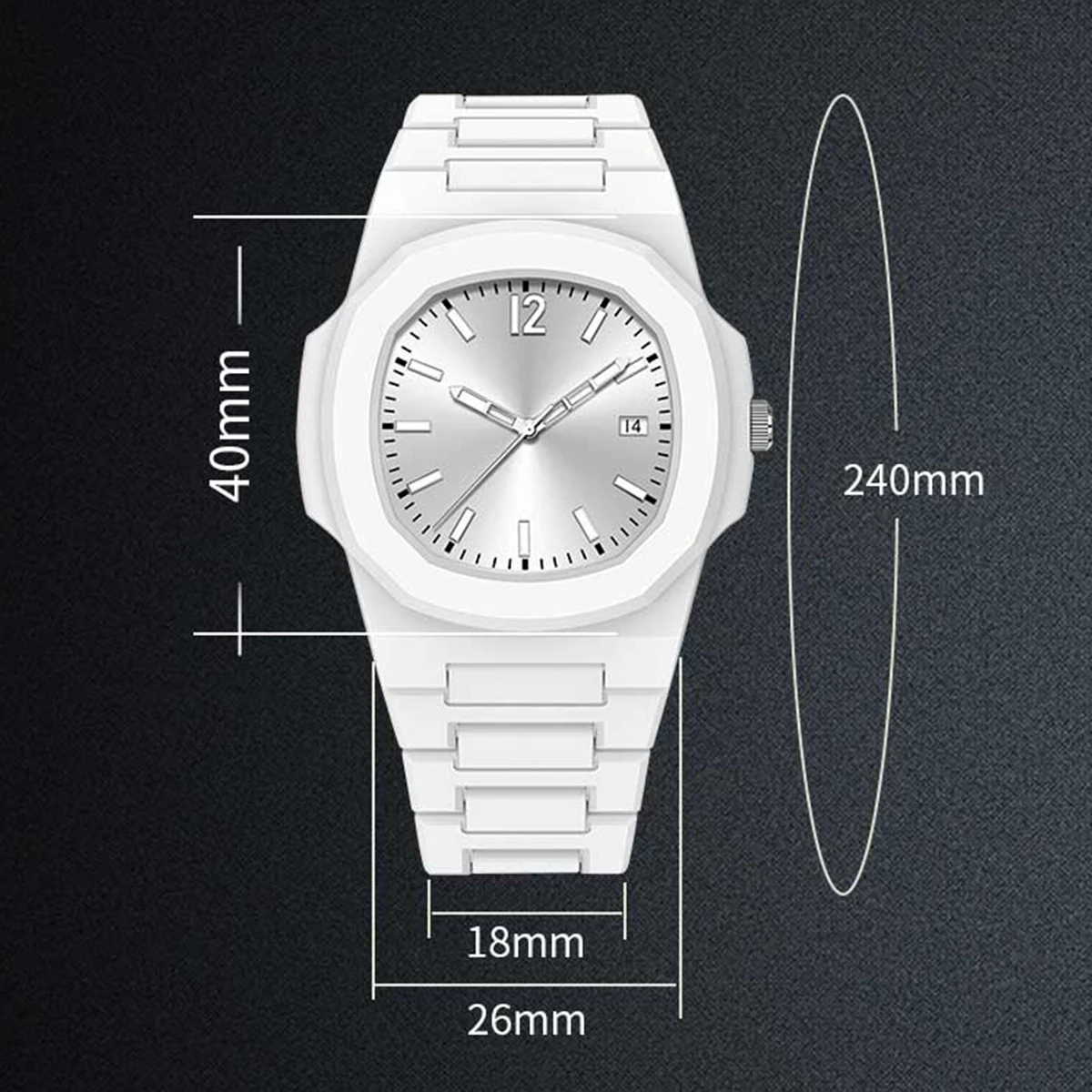 2025 جديد كوارتز ساعة رجالية 40 مللي متر البيضاوي ساعة رياضية موضة سيليكون 3Bar مقاوم للماء دروبشيبينغ العلامة التجارية الأعلى هدية ساعة اليد للرجال