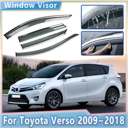 Car Sun Rain Deflector For Toyota Verso AR20 2011 2015 2009~2018 Rain Eyebrow Window Visor Shield Awning Guard Cover Accessories