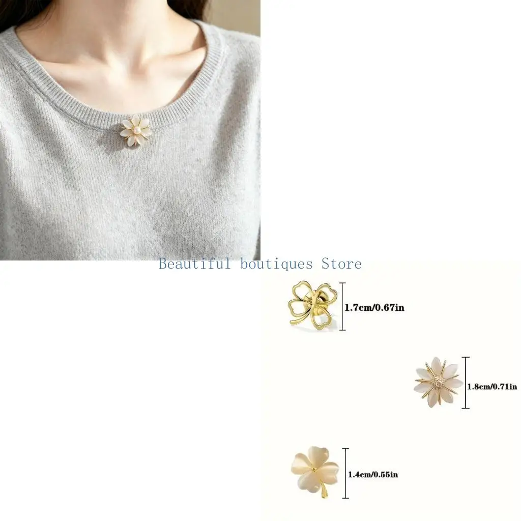 U4LF Outfit Brooch Set, Six Varied Alloy Accessories for Styling Lapels, Collars, Shirt Fronts, Hats, and Bags for Daily Wear