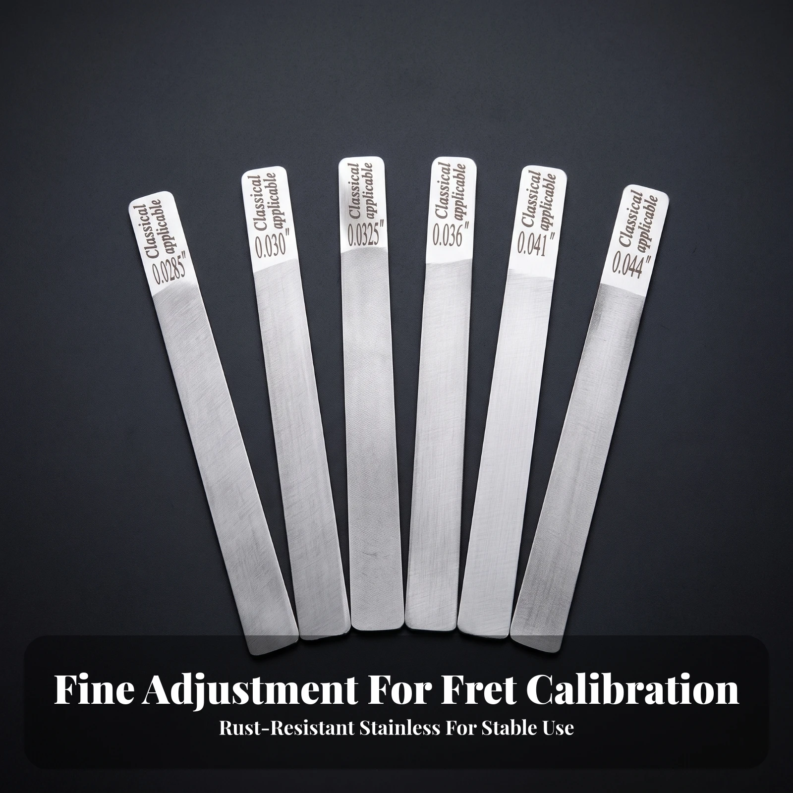 6 Pieces Guitar Nut File Set Flat Nut File Files Sturdy Tool Portable for Luthiers, Repair Shops, Workbench