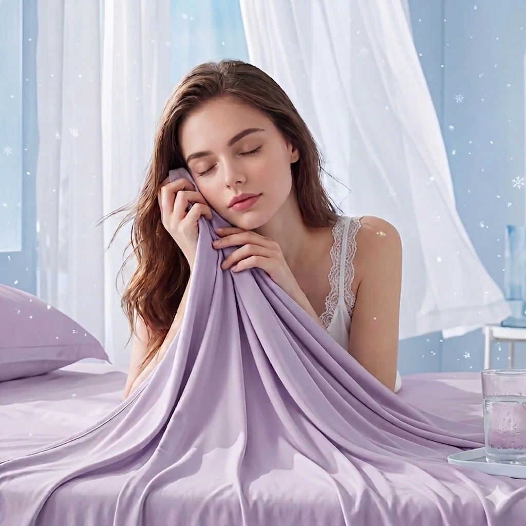Summer Ice Silk Cooling Blanket Lightweight Breathable Multi-functional Thin Cooling Bed Blanket Solid Color For Home Hotel