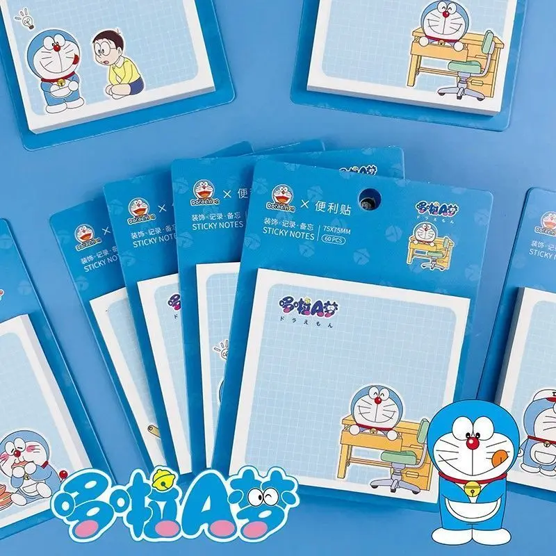 Super cute Dingdang Cat Doraemon sticky notes posted n times on student notebooks, notebooks, ins, high aesthetic sticky notes