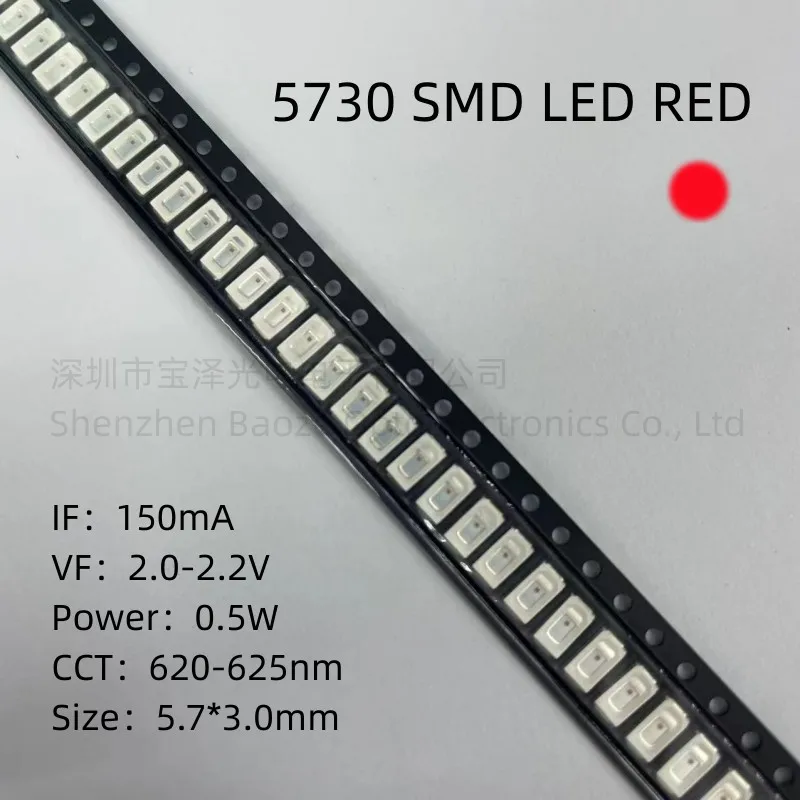 5730 0.5W SMD LED Red Yellow Green White Blue Pink 5630 Light Emitting Diode 100pcs/Lot