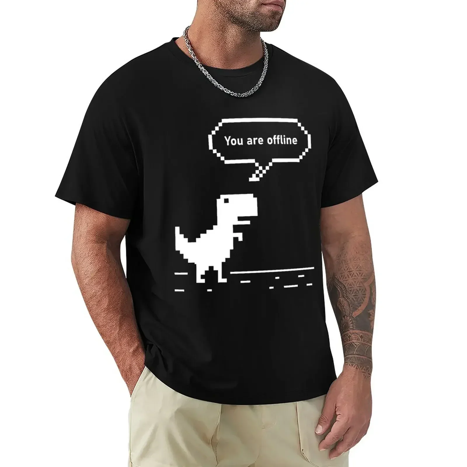 Christmas Gift Thanksgiving Gift T-Shirt You are Offline Chrome Dinosaur 8 bit Dinosaur Chrome Developer Masks Stickers T Shirts