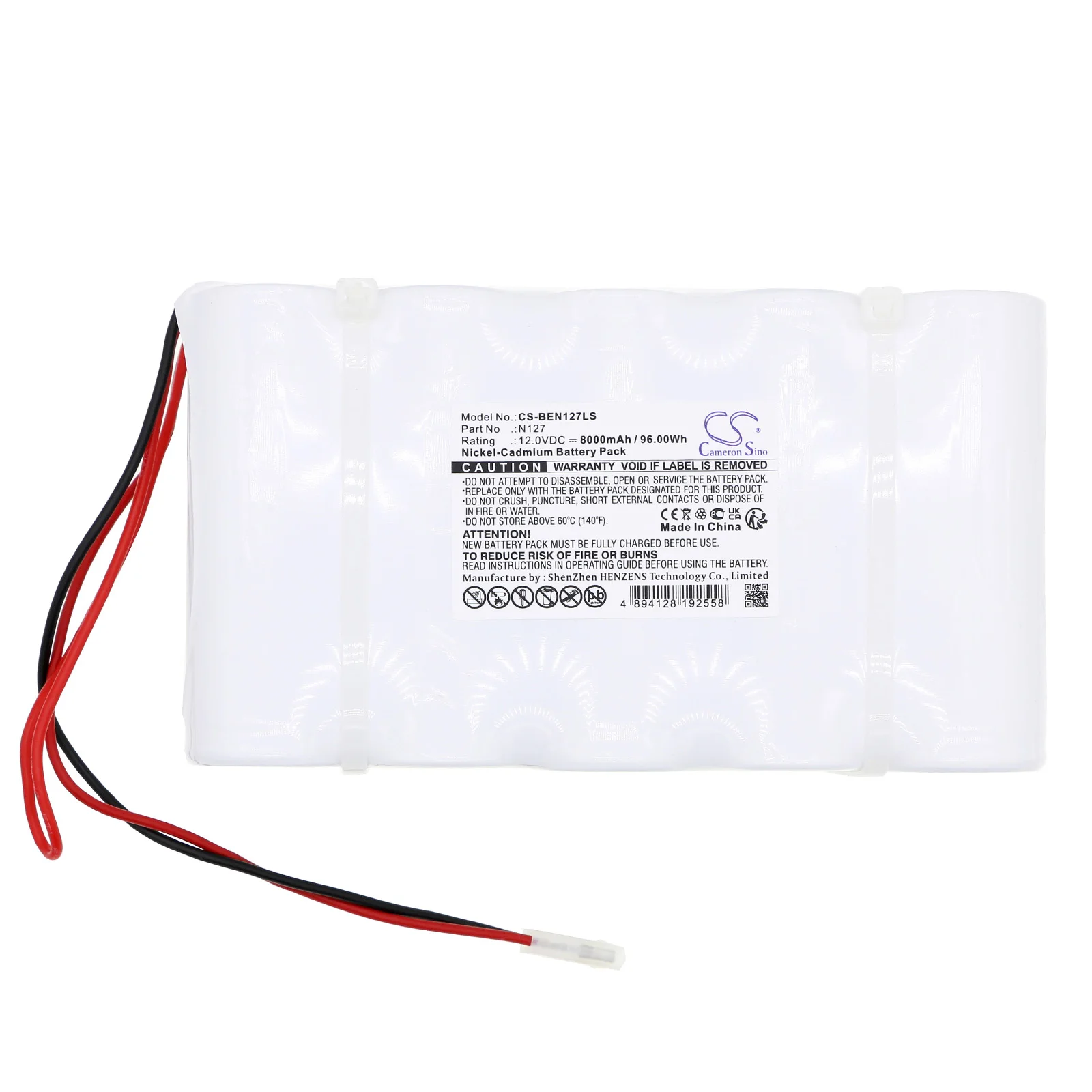 CS Replacement Battery for BIG BEAM 2SE12N7,H2SE12N7 PN:N127,126-0874GR,783HP7 8000mAh / 96Wh