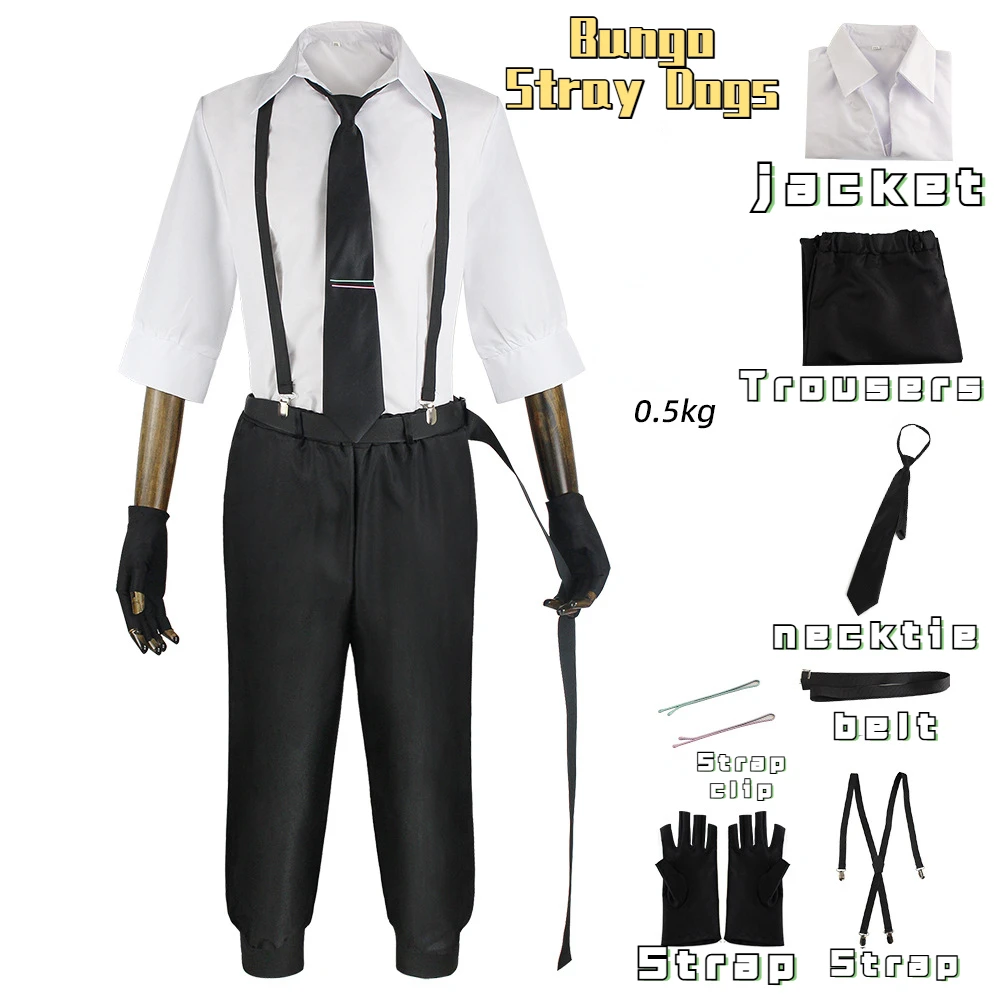 

Nakajima Atsushi Cosplay Costume Shirt Pants Wig Nakajima Atsushi Full set With Outfits Wig For Comic Con cosplay costumes Anime