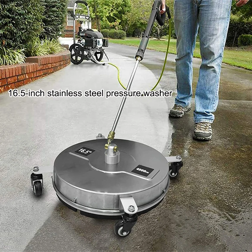 16.5inch Pressure Washer Surface Cleaner Stainless Steel Power Washer 4000PSI 1/4\