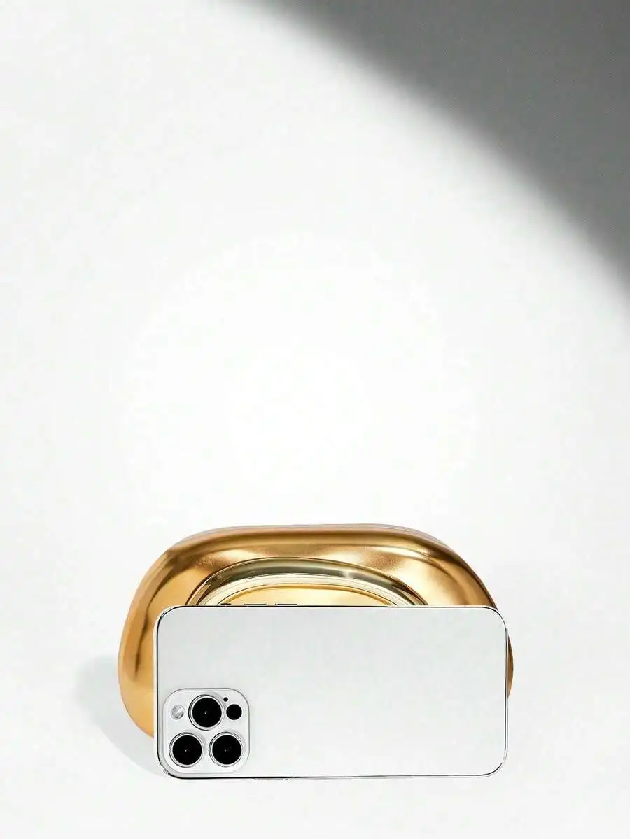 

Luxury Gold-Tone Minimalist Clutch With Detachable Chain Strap For Evening Parties And Daily Use