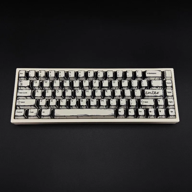 Comic Style Theme Keycaps Set Customized PBT Sublimation Cherry Profile Keyboard Cap for Mechanical Keyboard Accessories Gifts