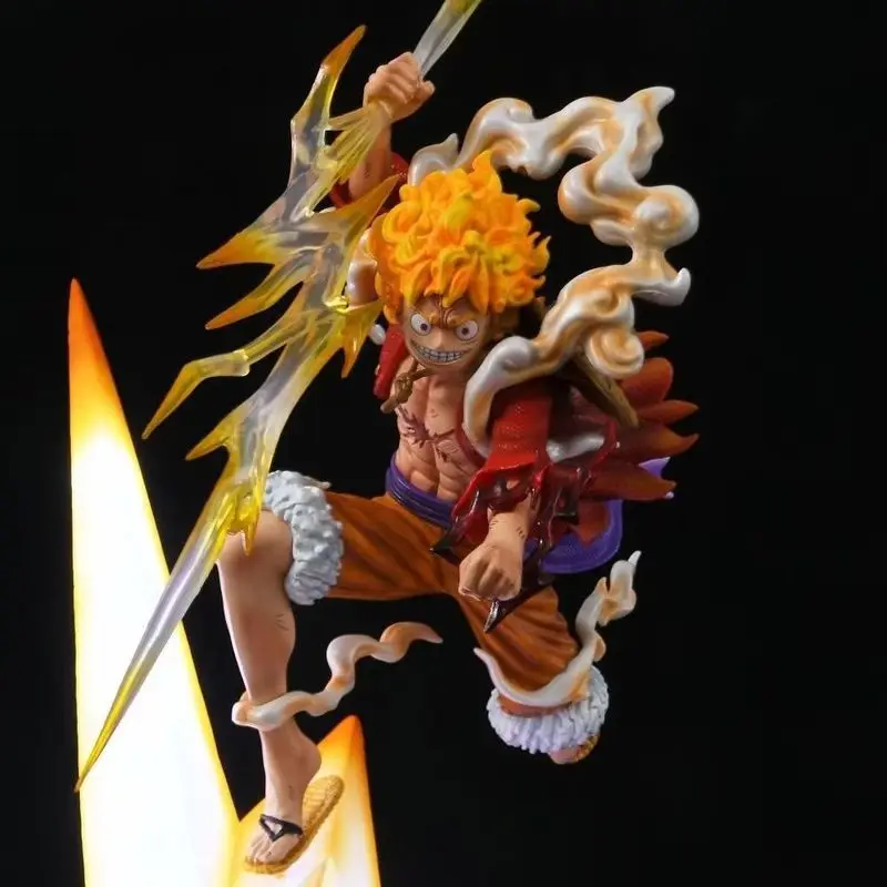 50cm Anime One Piece Figures Lightning explow Sun God Nika rufy Action Figures Collection modello in PVC regali di compleanno giocattoli per ragazzi