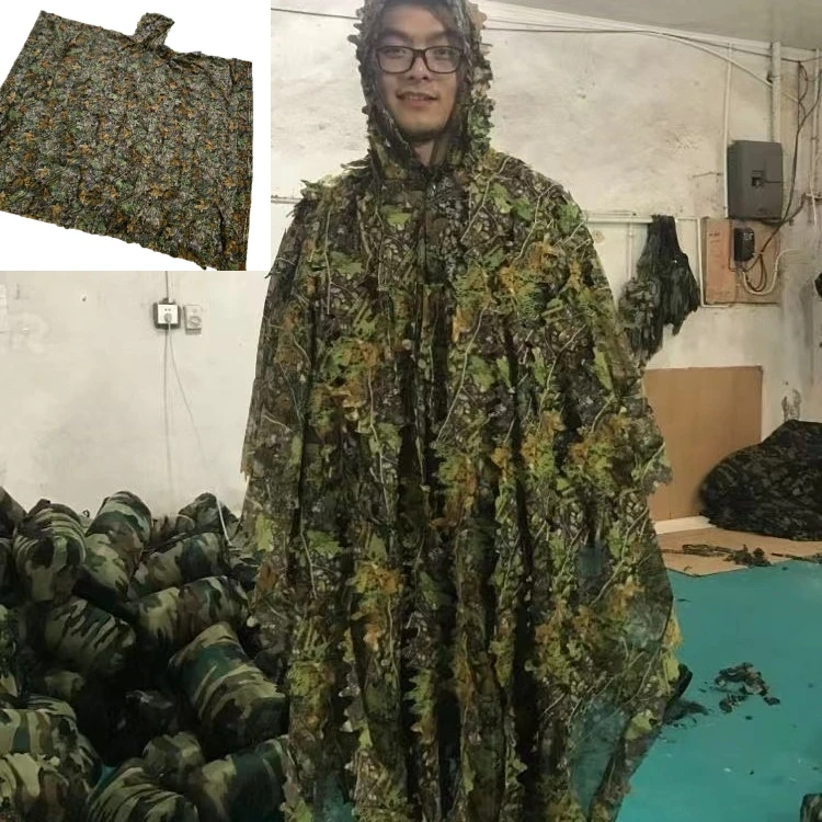 

3D Bionic Leaves Men Women Outdoor Ghillie Suit Camouflage Clothes Jungle Suit CS Training Leav Tactical Uniform Sniper Hunting