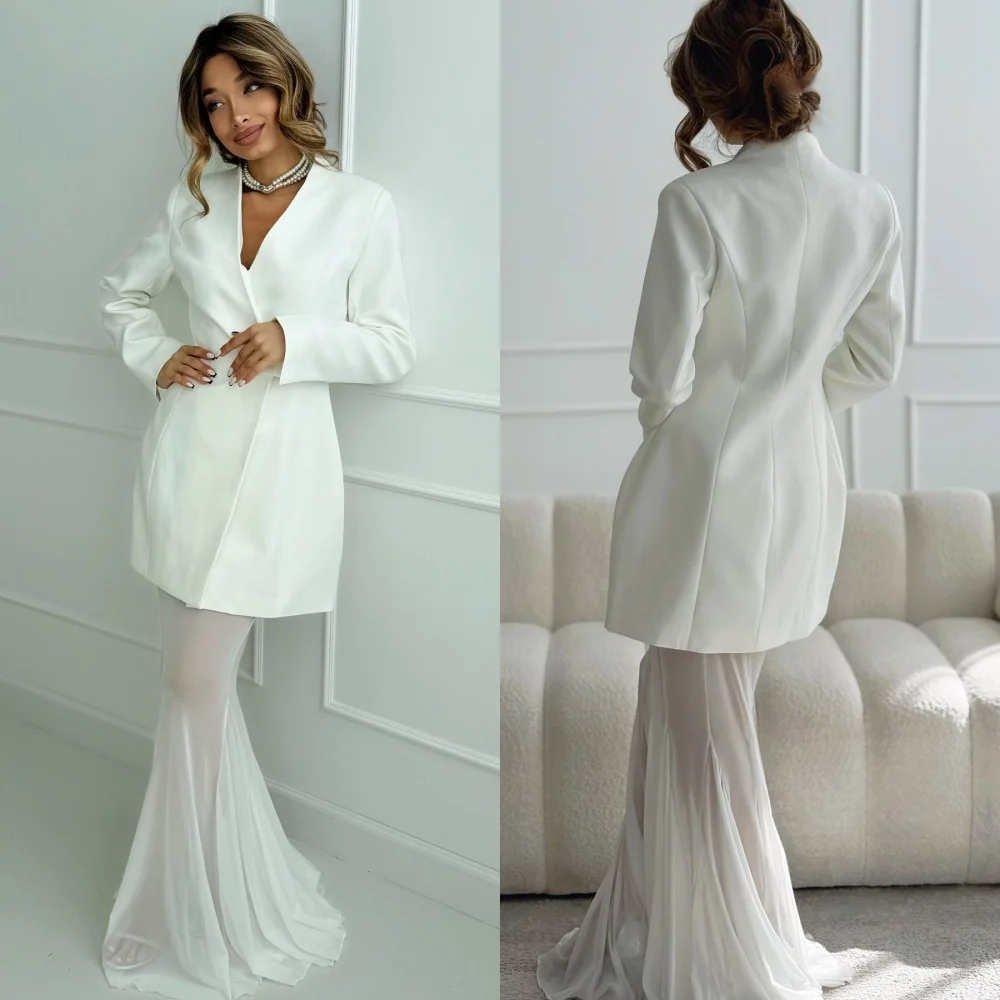 

Customized Sexy Fashion Jersey Pleat Mermaid V-neck Long Dresses Bespoke Occasion Dresses Chinese Style High Quality Elegant