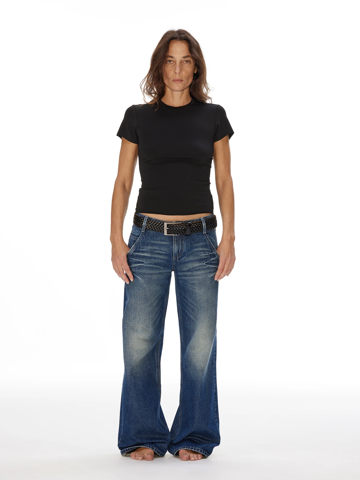 

Весенне-летняя женская футболка с коротким рукавом, приталенного кроя, универсальная, повседневная, с круглым вырезом, из смесового полиэстера, модная.