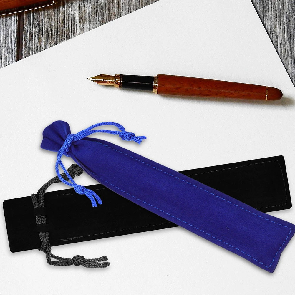 15 قطعة حقيبة المحمولة حقيبة برباط لتخزين قلم حبر هدية التعبئة والتغليف الوبر الحرة مقاومة للخدش القلم الحقائب حامل #1