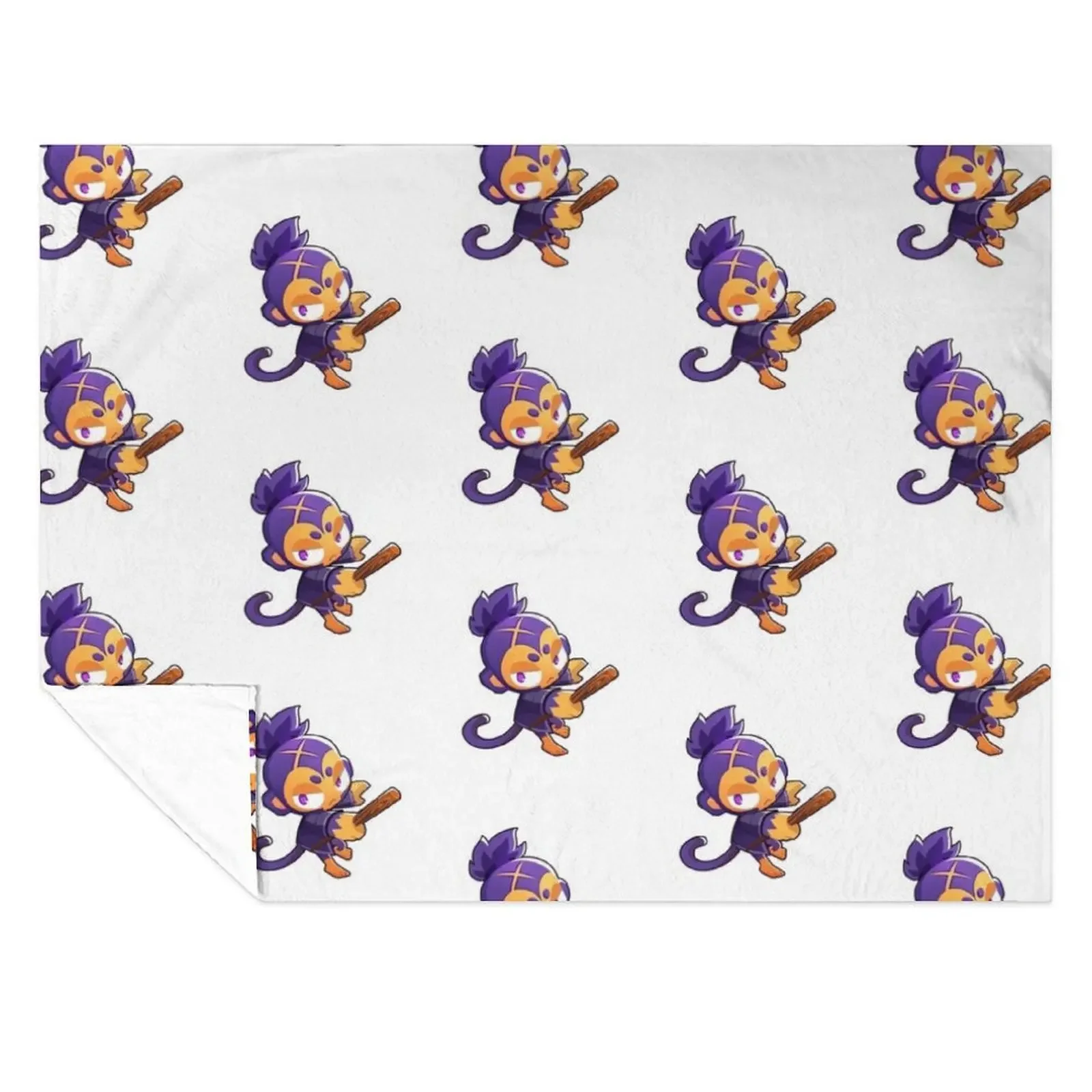 

Dart Monkey TD 6 BTD6 Throw Blanket Bed Fashionable Cute Plaid Furry Stuffeds Blankets