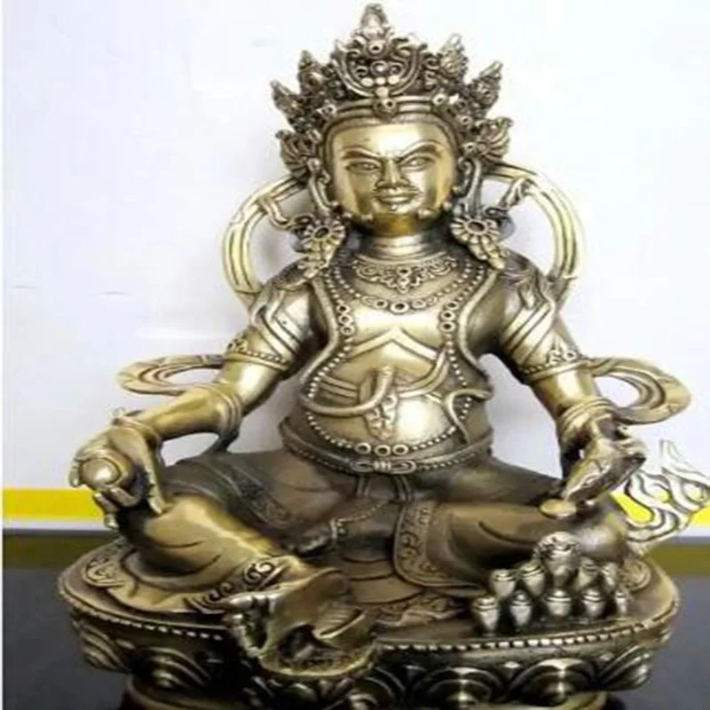 

Tibet Bronze Brass 22CM/8.5"inch Auspicious Fortuna Statue Dzambala