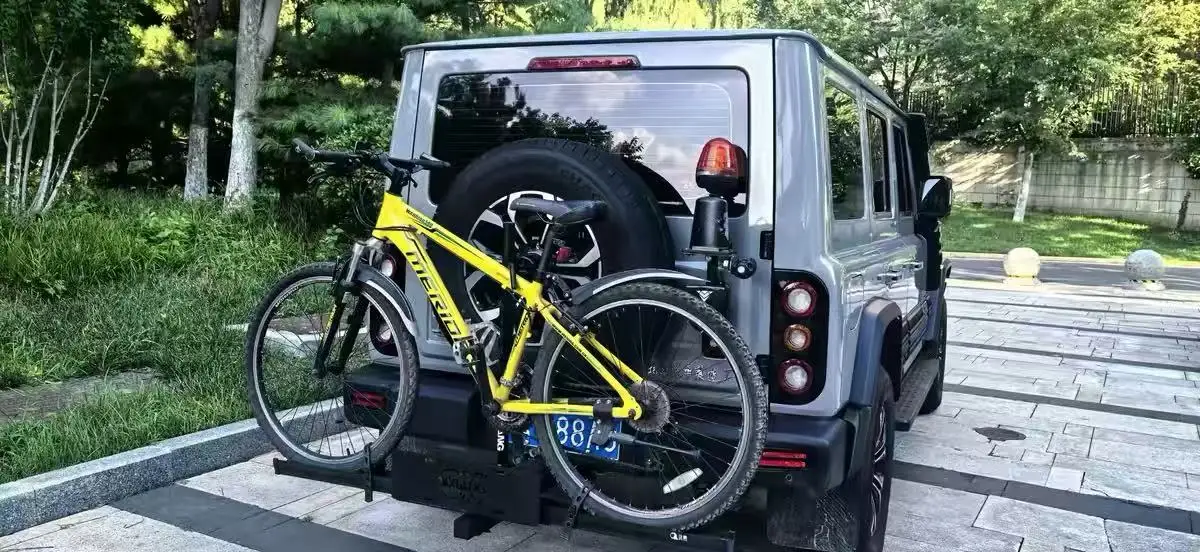 Ultra‑light Rear Towing Bicycle Rack for 2 Bikes, Trailer‑Hitch‑Mounted Car Bike Carrier