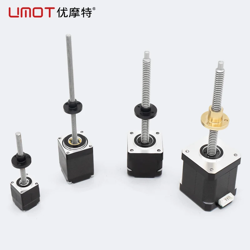 

UMOT индивидуальный NEMA 8,11,14,17,23 гибридный небольшой шаговый двигатель, линейный привод, ходовой винт, шаговый двигатель для DIY/косметического оборудования