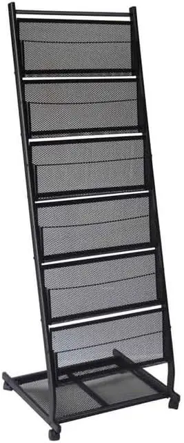 Mobiler Literaturständer mit 6 Fächern – Medium