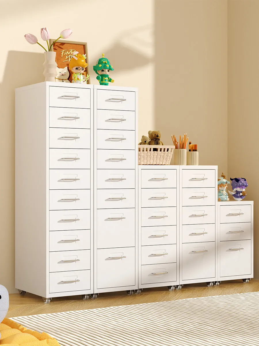 #Under-table drawer storage cabinets, bedside tin cabinets, living room storage, household multi-layer narrow-edged crevice